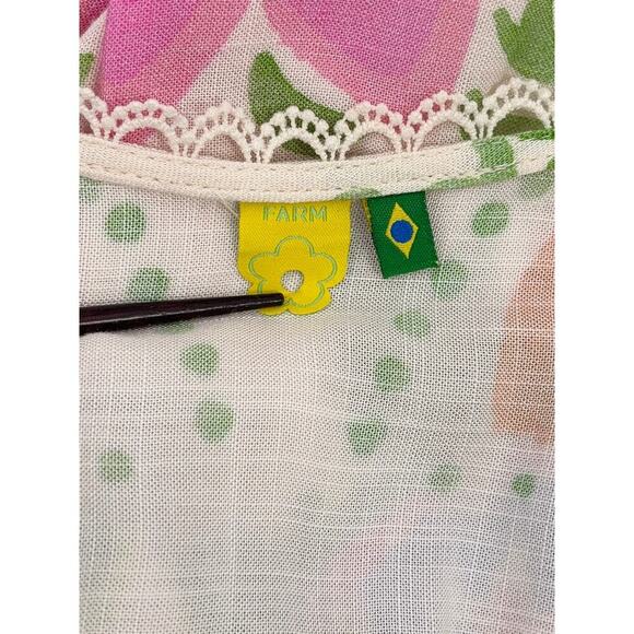 B58 FARM Rio Pineapple Floral Maxi Dress Small Boho Resort Vacation Tropical - Picture 10 of 10